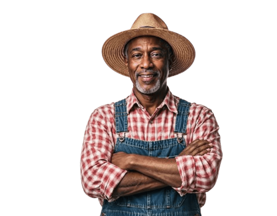 Smiling farmer