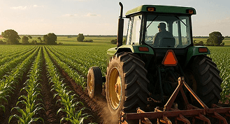 Tractor in a field